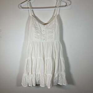 Princess Polly White Lace Babydoll Dress Mini Dress Size SM Beach Vacation